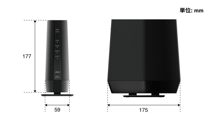 《整備済・再生品》WSR-5400AX6P-BK(保証1年)