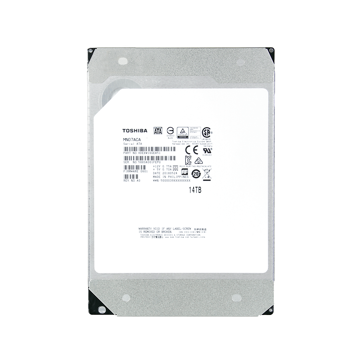TOSHIBA MN07ACA12T 12TB SATA ハードディスクドライブ Amazon | 東芝 12TB SATA 6.0 Gb/s 7200 RPM 256MB Cache TOSHIBA 3.5